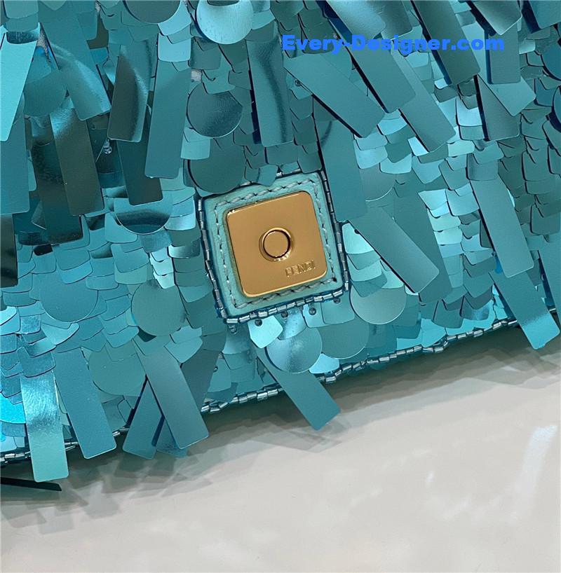 F**di sequins mini baguette bag