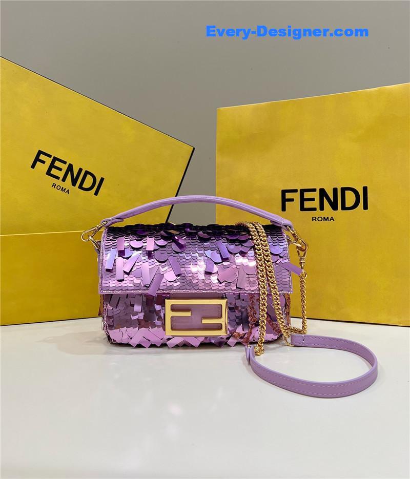 F**di sequins mini baguette bag