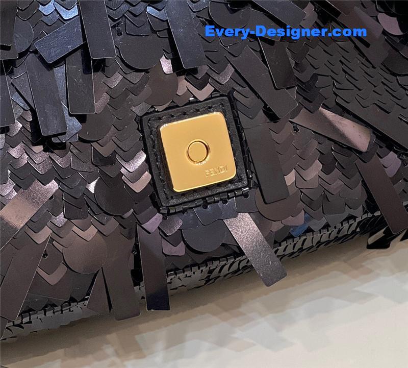 F**di sequins mini baguette bag