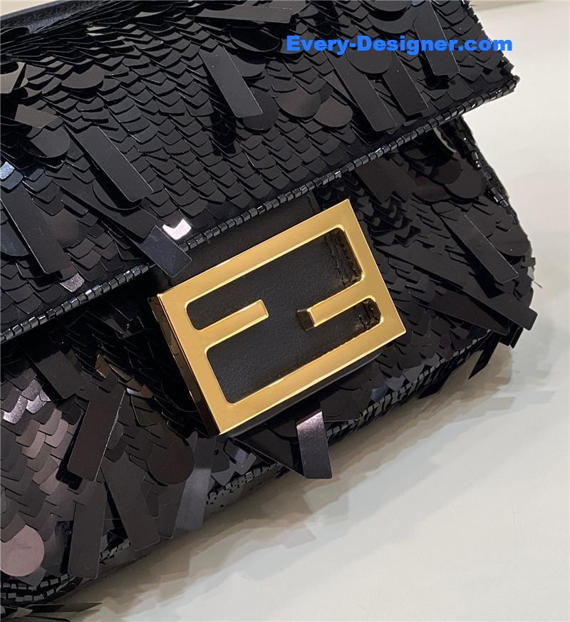 F**di sequins mini baguette bag