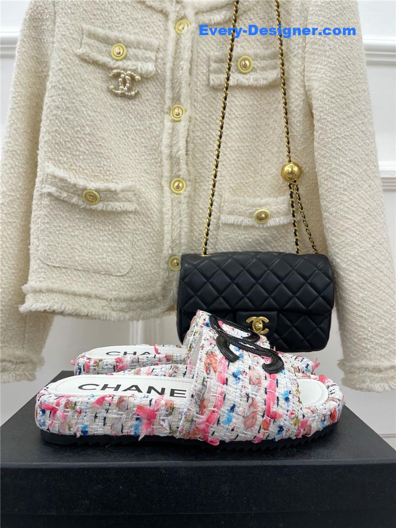 CC new big double C lazy slippers