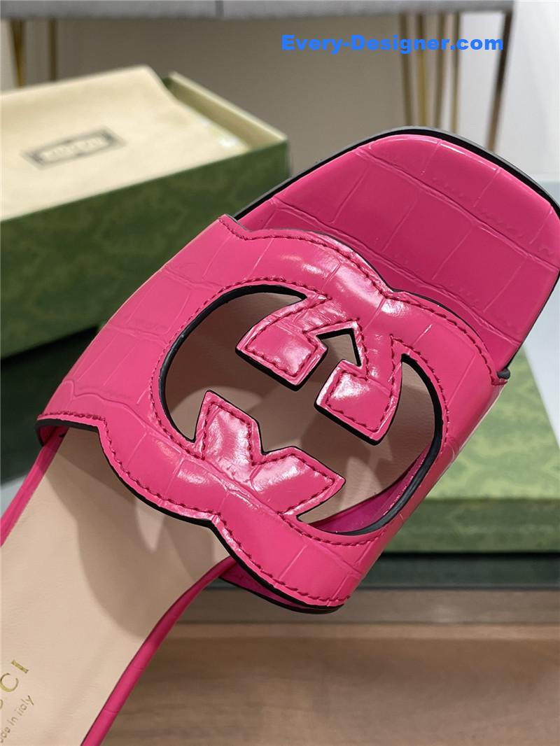 Gvc*1 logo gg cutout slippers