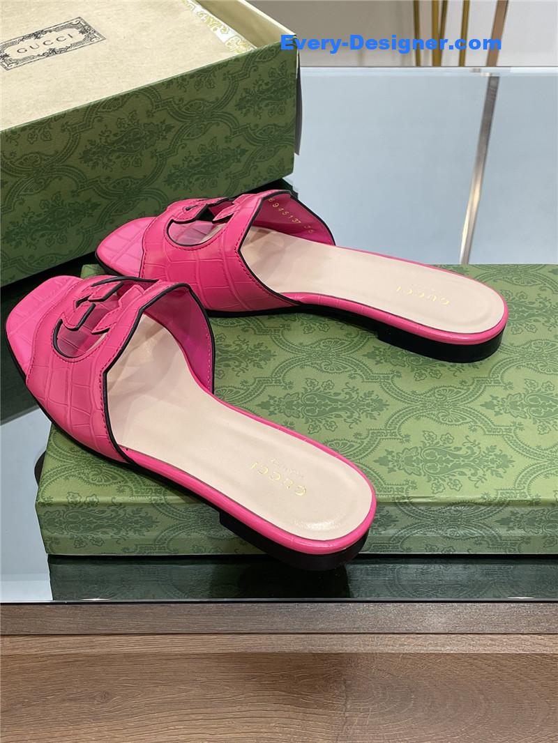 Gvc*1 logo gg cutout slippers