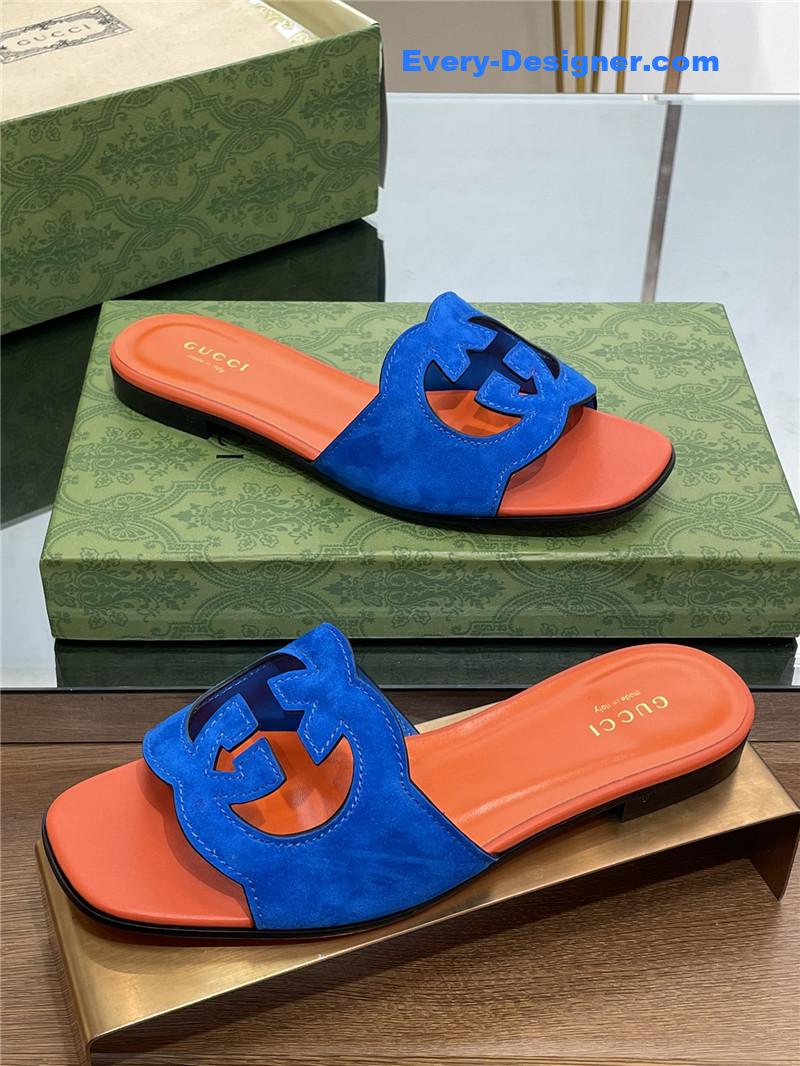 Gvc*1 logo gg cutout slippers