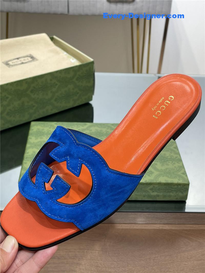 Gvc*1 logo gg cutout slippers