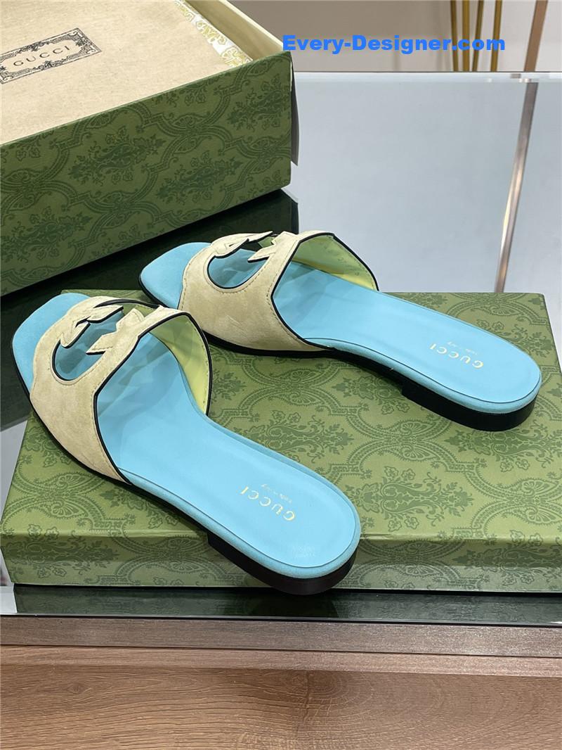 Gvc*1 logo gg cutout slippers