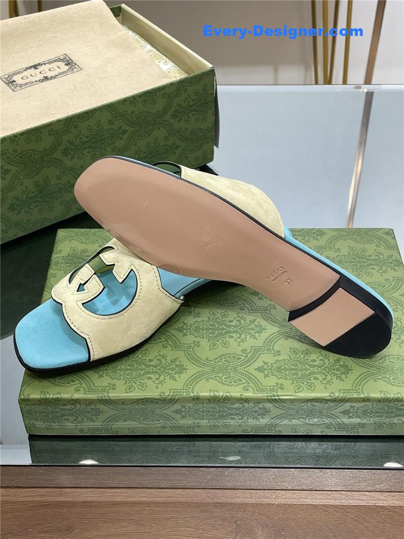 Gvc*1 logo gg cutout slippers