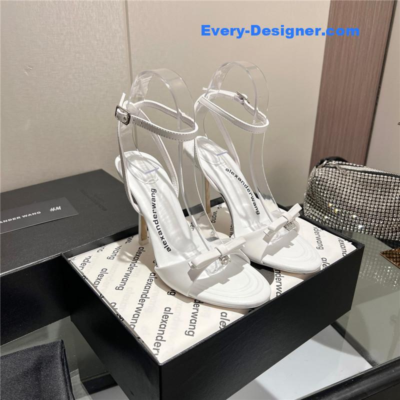Alexander Wang logo rhinestone pumps
