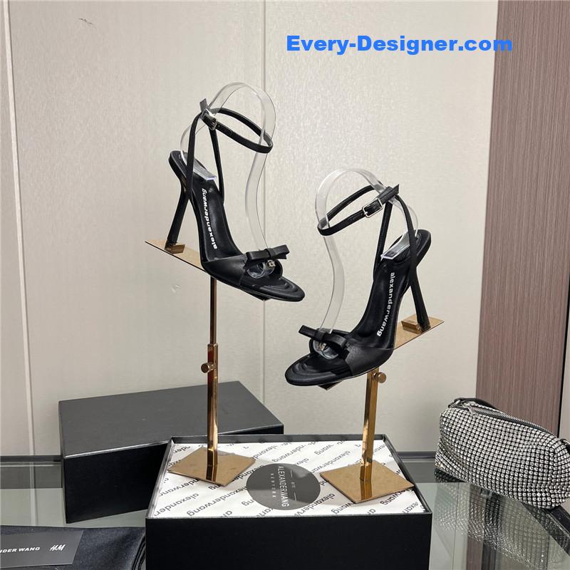A1exa*der wang logo rhinestone pumps