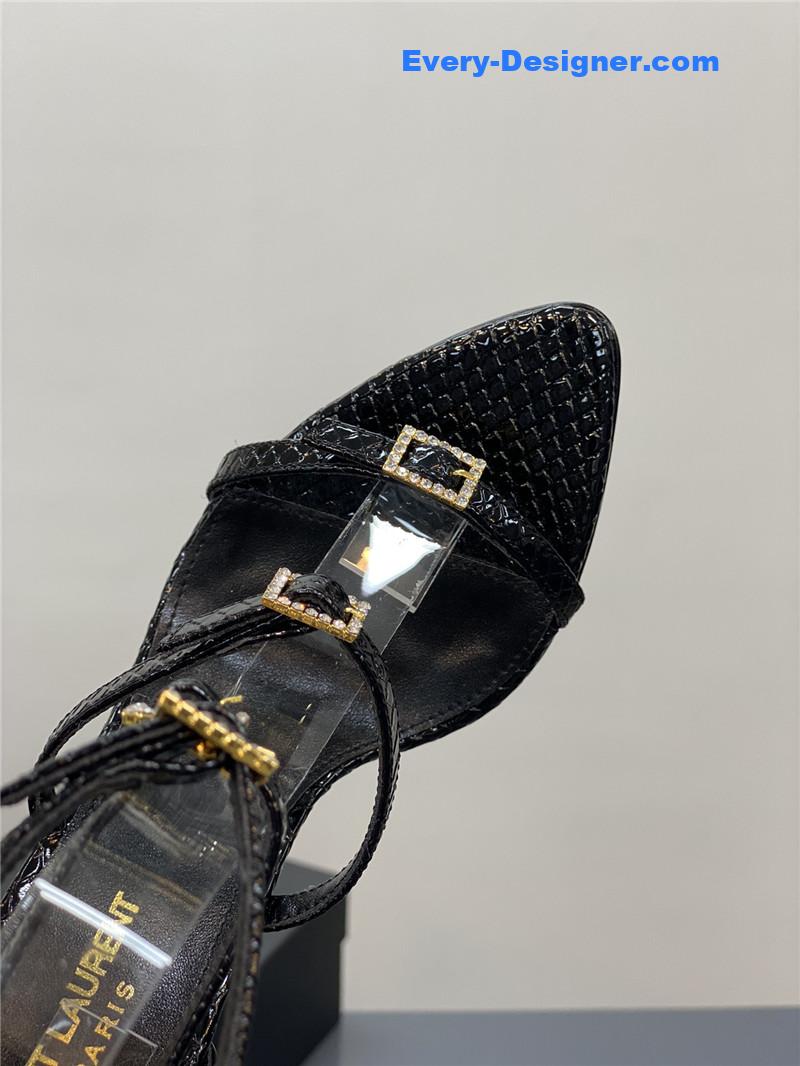 y51 high-heeled sandals with D1am0nd buckle