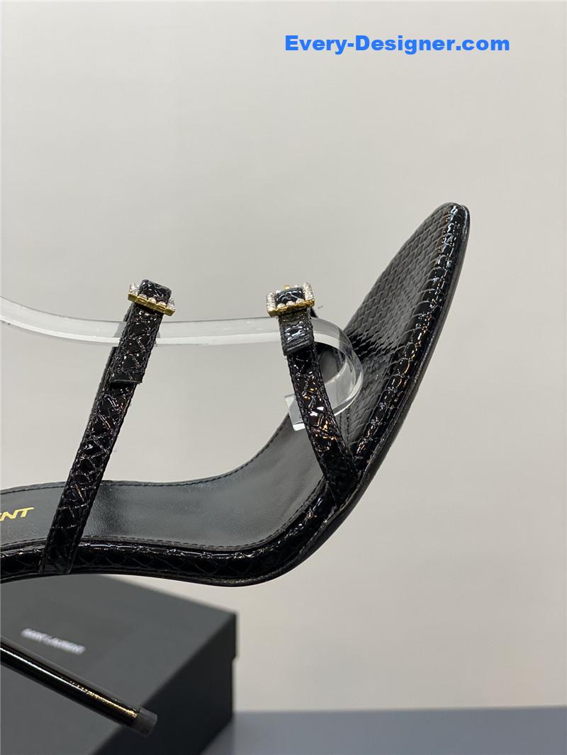 y51 high-heeled sandals with D1am0nd buckle