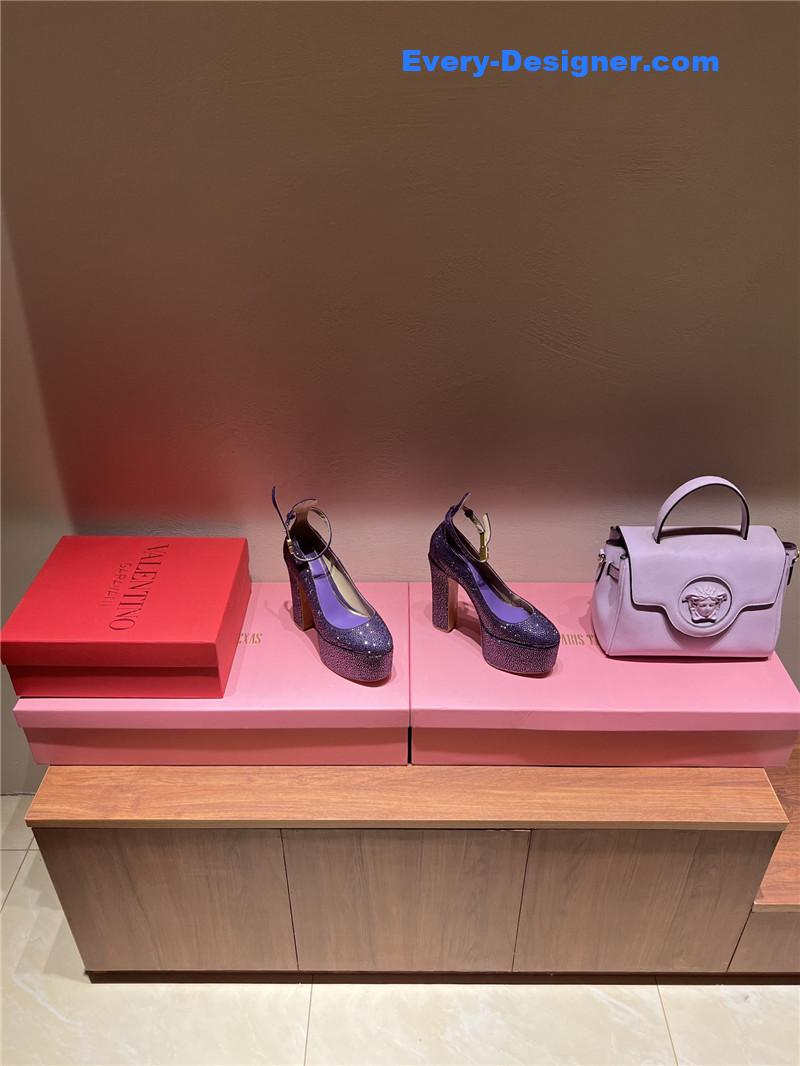 valentino sky high platform pumps in patent leather