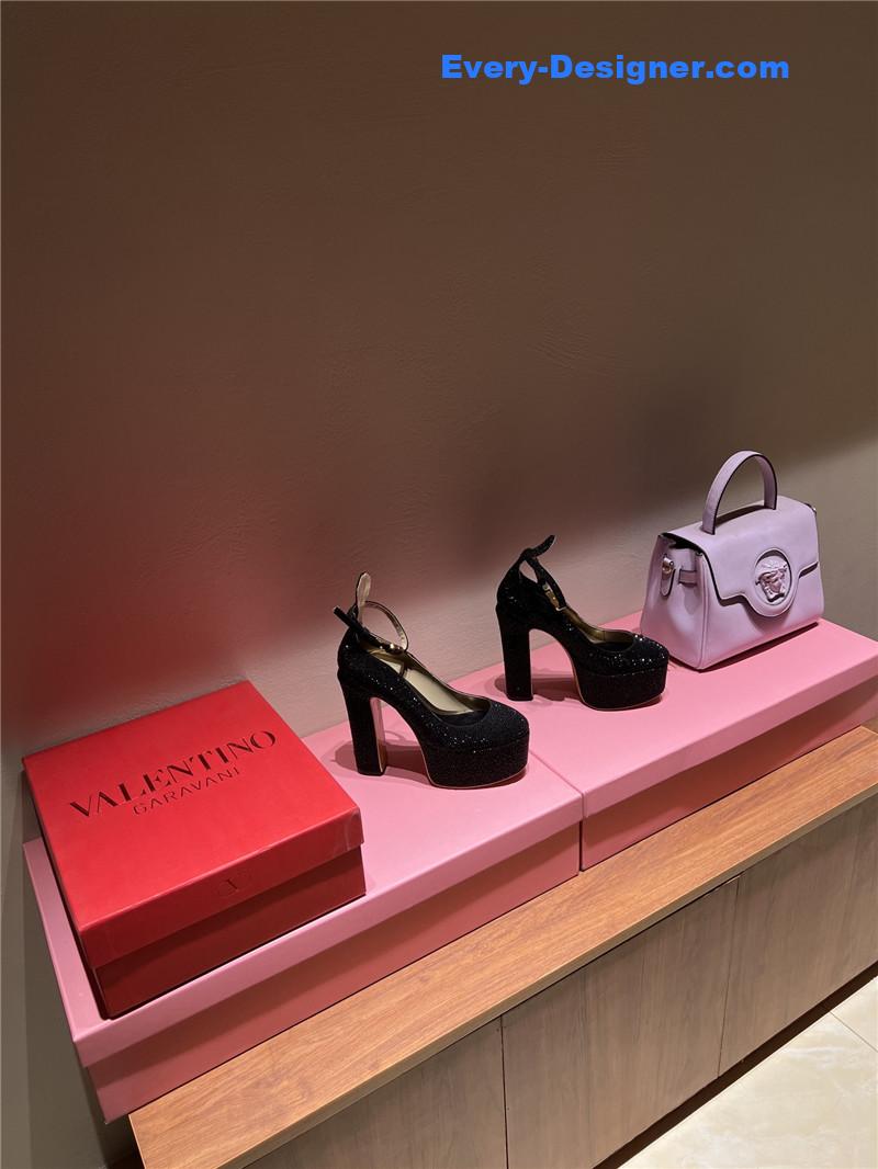 valentino sky high platform pumps in patent leather