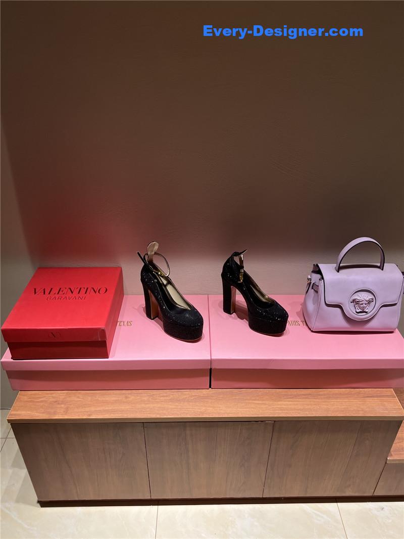 valentino sky high platform pumps in patent leather