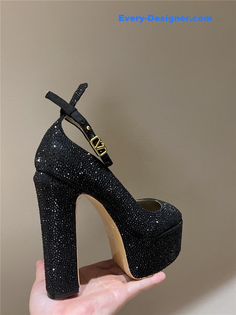 valentino sky high platform pumps in patent leather