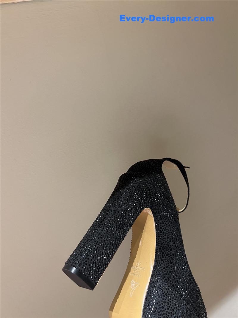 valentino sky high platform pumps in patent leather