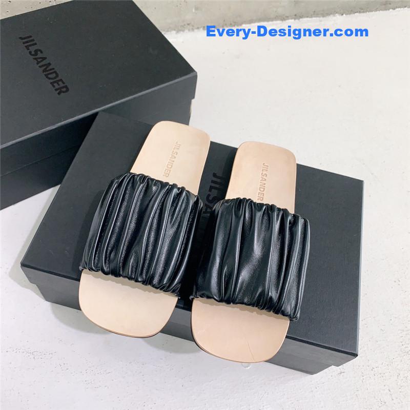 jil sander new pleated petal slippers