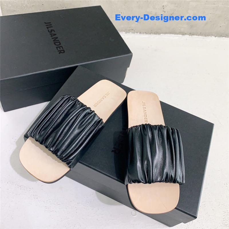 jil sander new pleated petal slippers