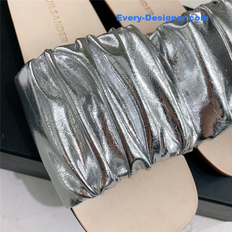 jil sander new pleated petal slippers