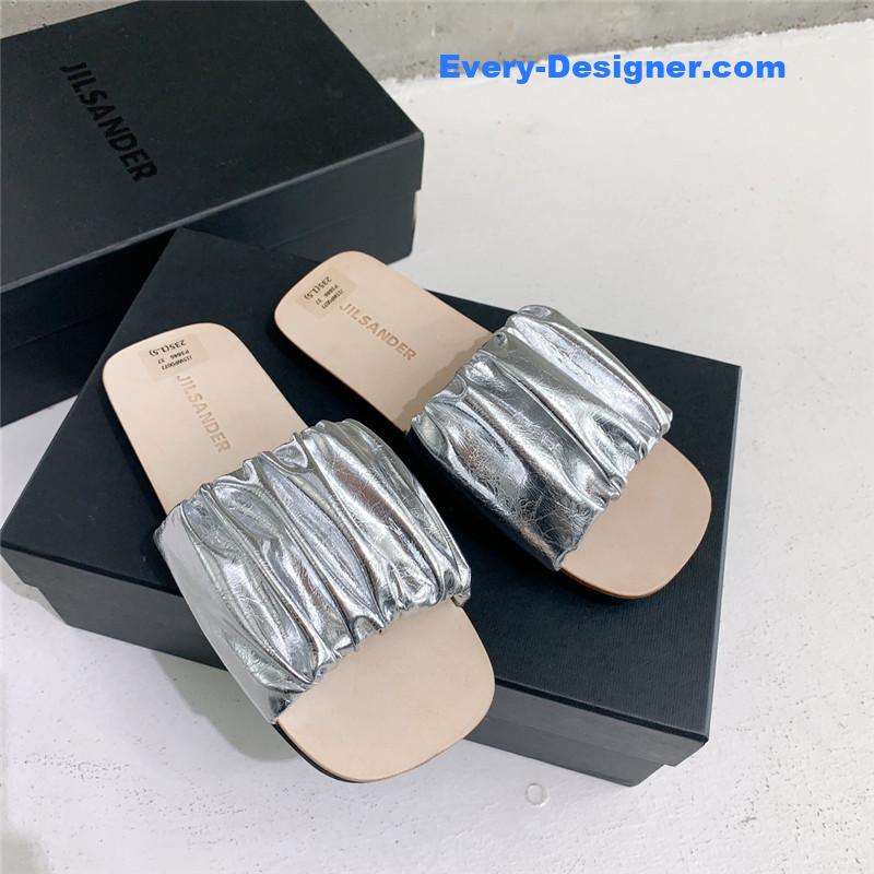 jil sander new pleated petal slippers