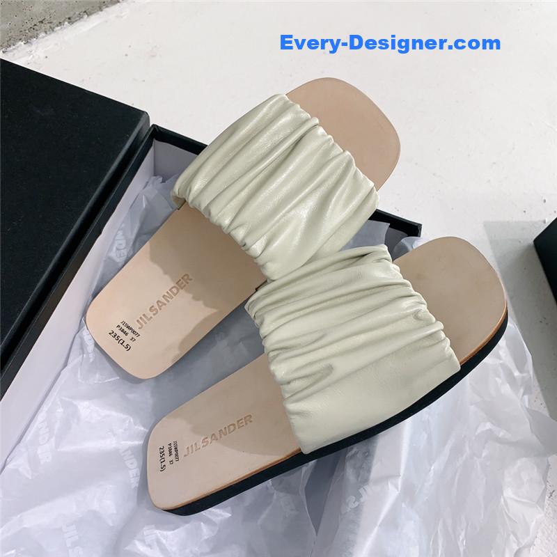 jil sander new pleated petal slippers