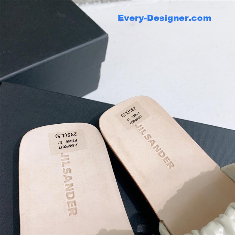 jil sander new pleated petal slippers