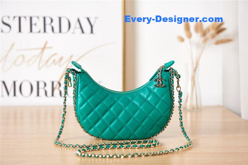 Ch**el small hobo bag green