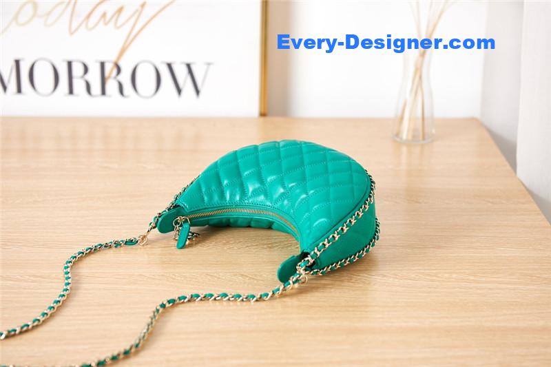 Ch**el small hobo bag green