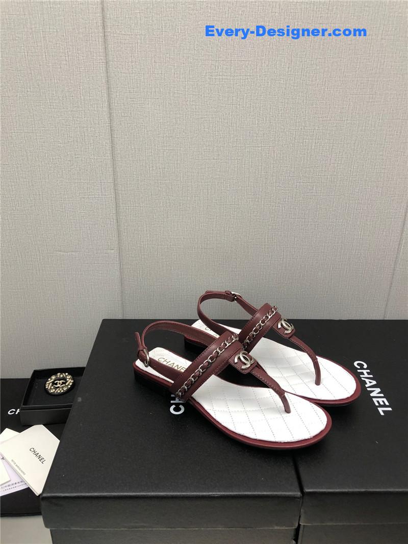 CC new C buckle chain sandals