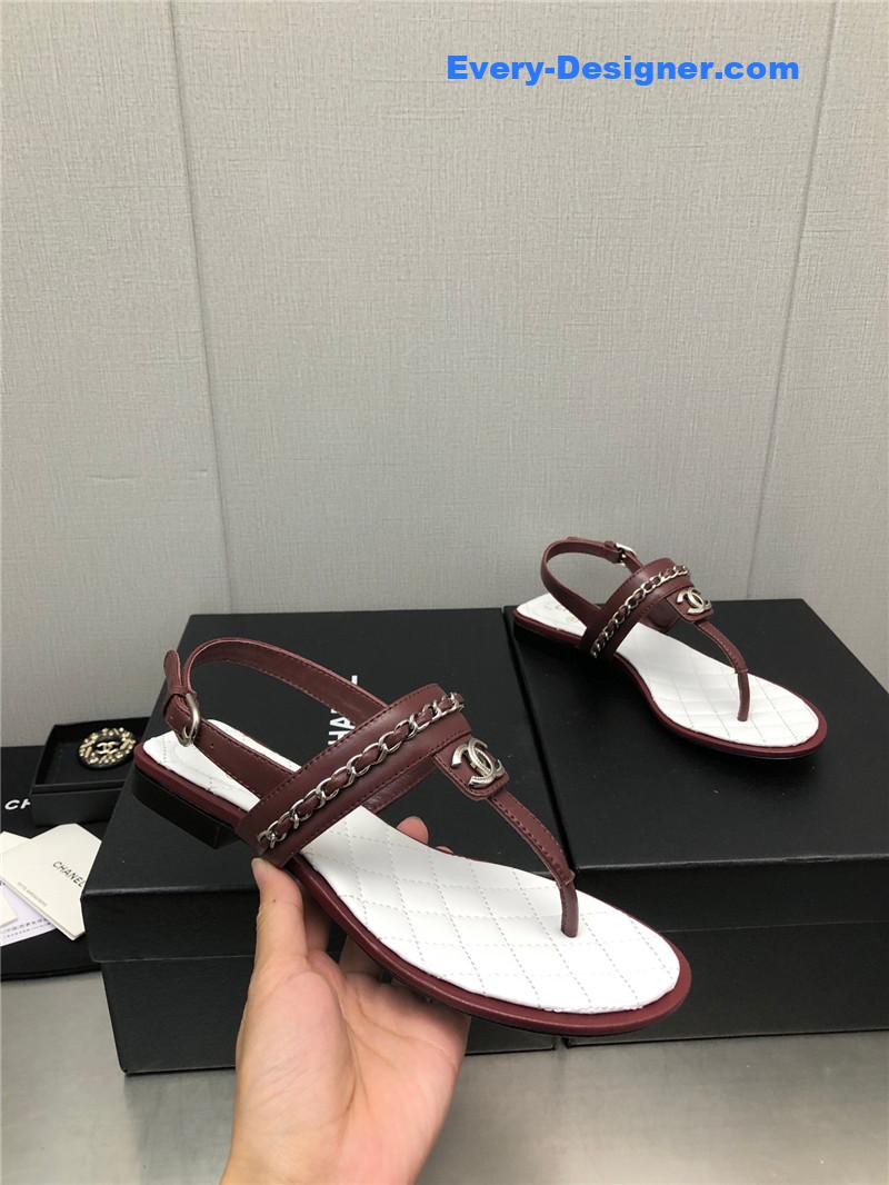 CC new C buckle chain sandals