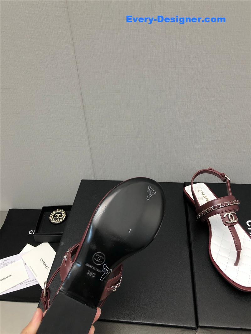 CC new C buckle chain sandals