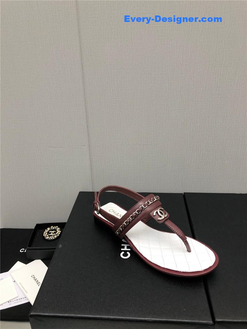 CC new C buckle chain sandals