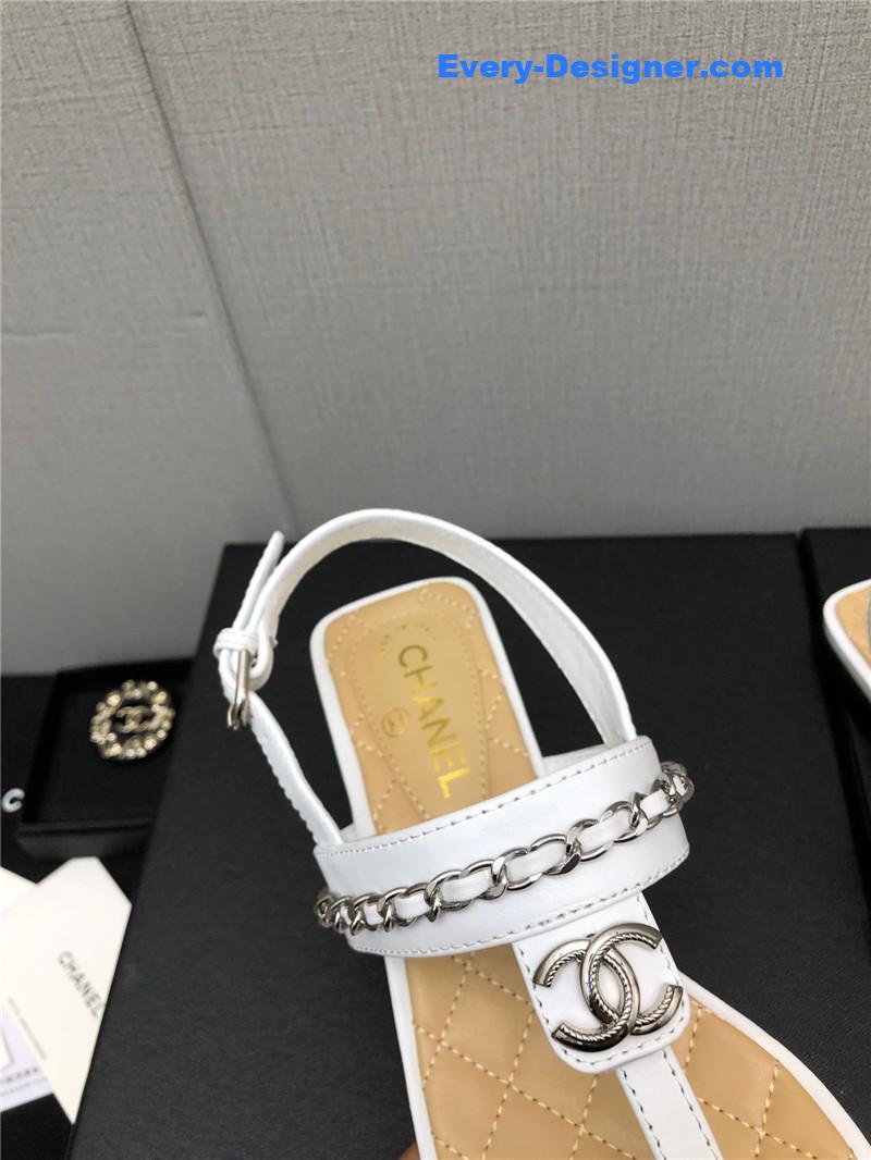 CC new C buckle chain sandals