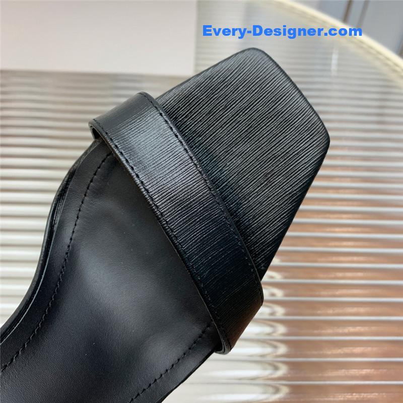 Balmain Metal Buckle Strap Heeled Sandals