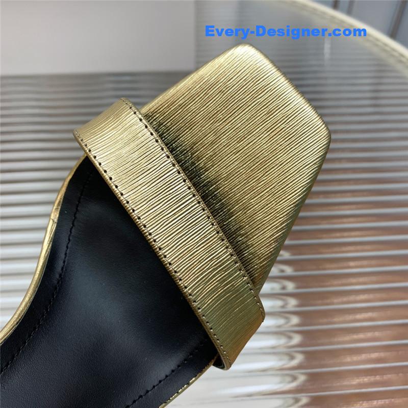 Balmain Metal Buckle Strap Heeled Sandals