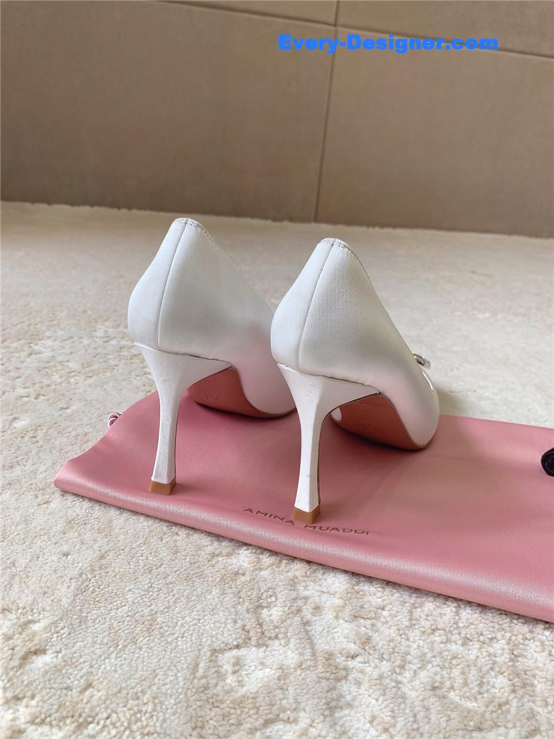 Amina Muaddi New Arrival Crystal Pumps