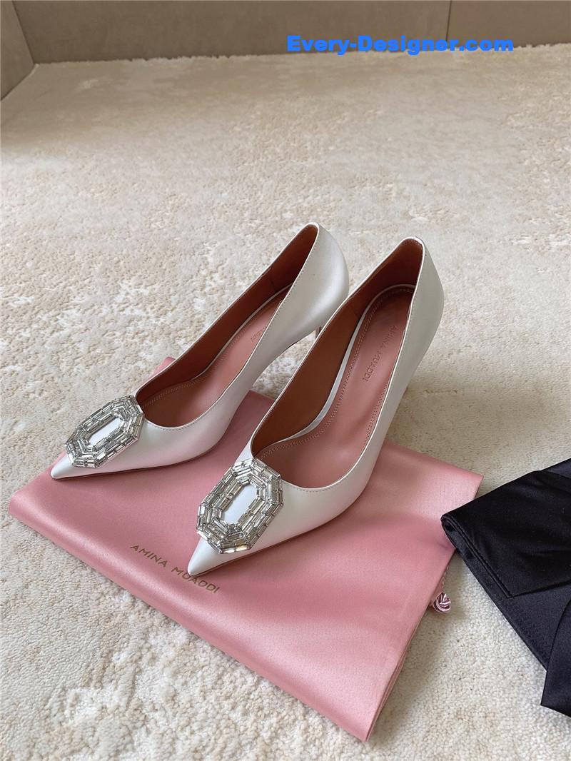 Amina Muaddi New Arrival Crystal Pumps