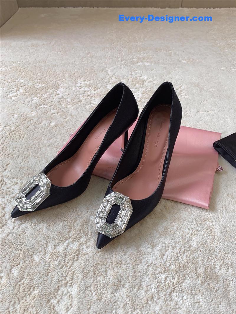 Amina Muaddi New Arrival Crystal Pumps
