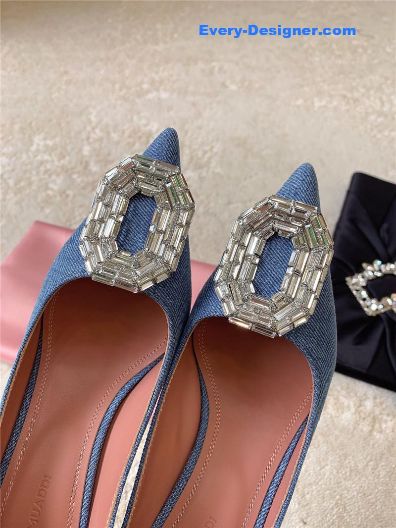 Amina Muaddi New Arrival Crystal Pumps