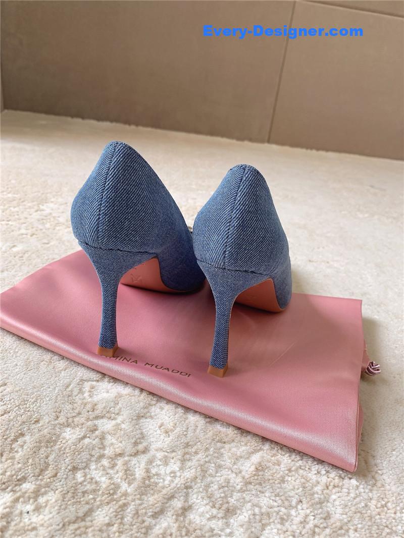 Amina Muaddi New Arrival Crystal Pumps