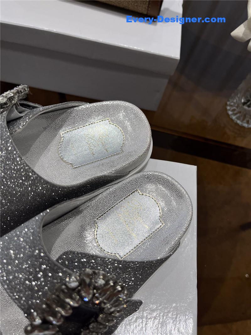 Roger vivier new rhinestone buckle sandals