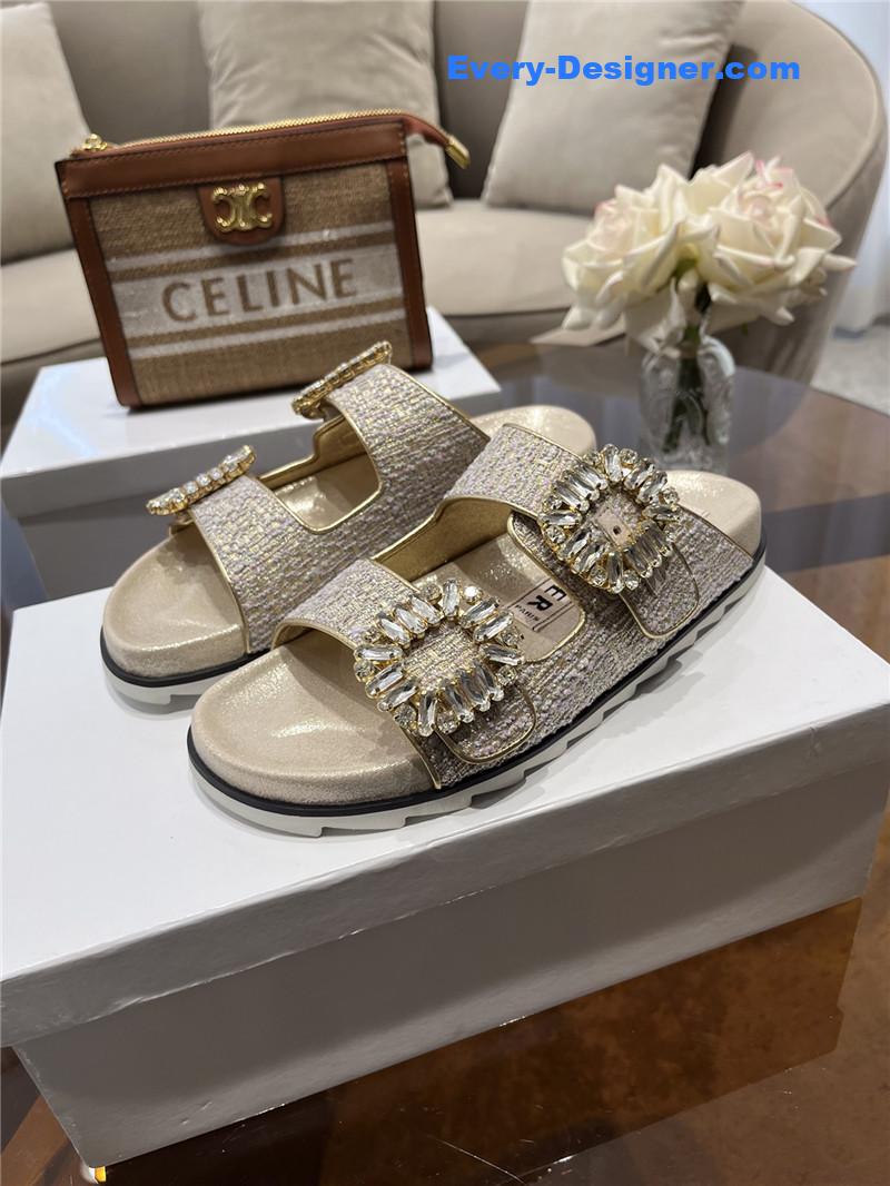 Roger vivier new rhinestone buckle sandals