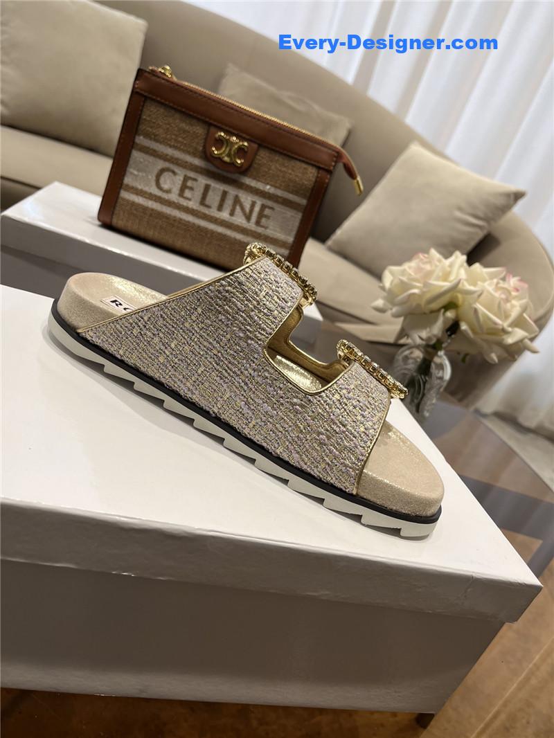 Roger vivier new rhinestone buckle sandals