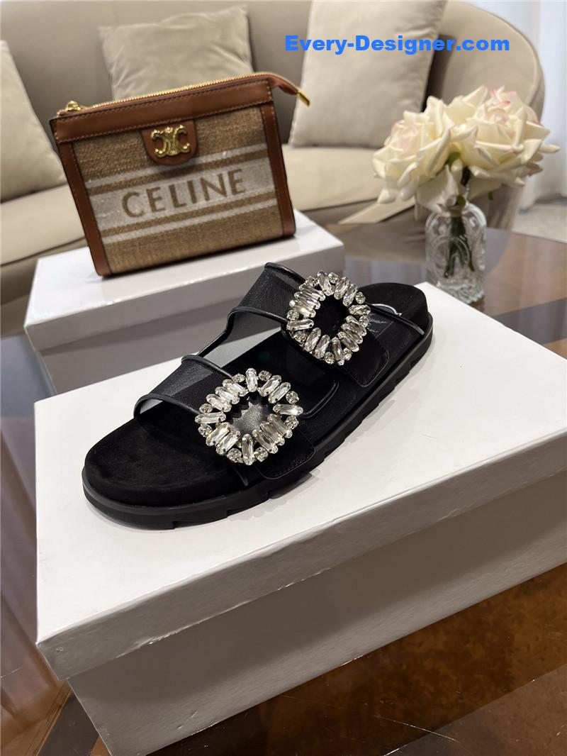Roger vivier new rhinestone buckle sandals