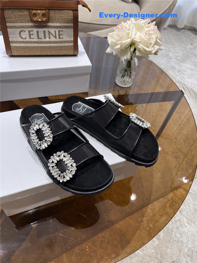 Roger vivier new rhinestone buckle sandals