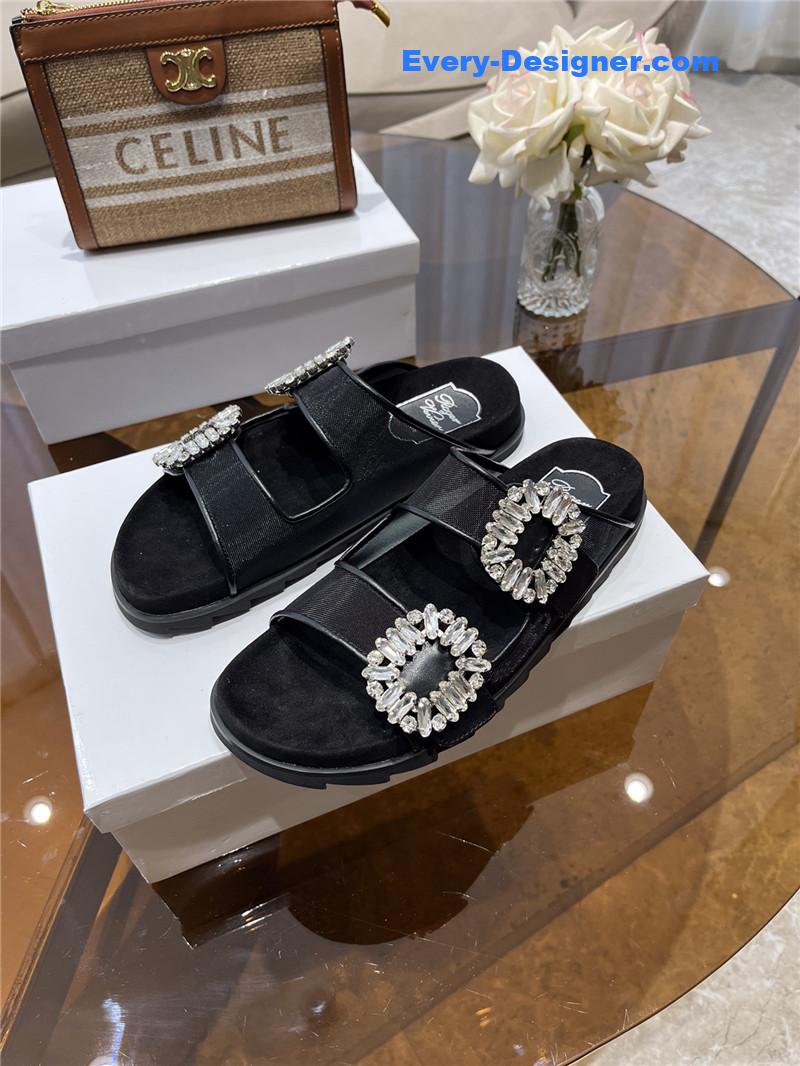 Roger vivier new rhinestone buckle sandals
