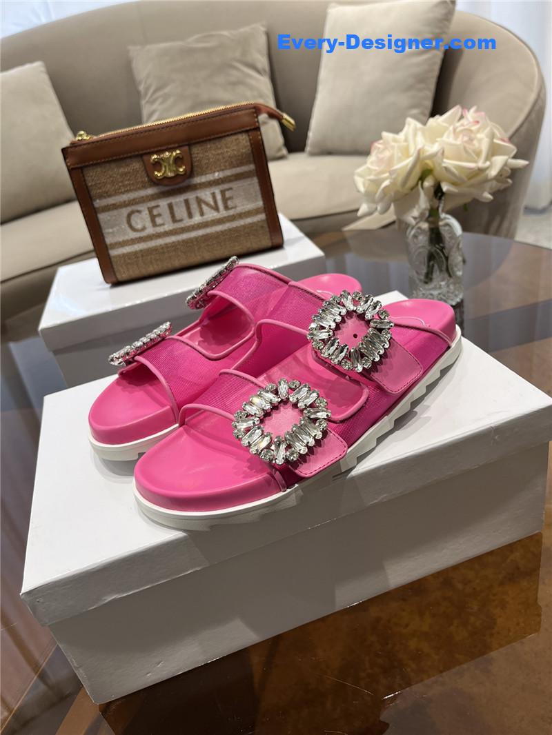 Roger vivier new rhinestone buckle sandals