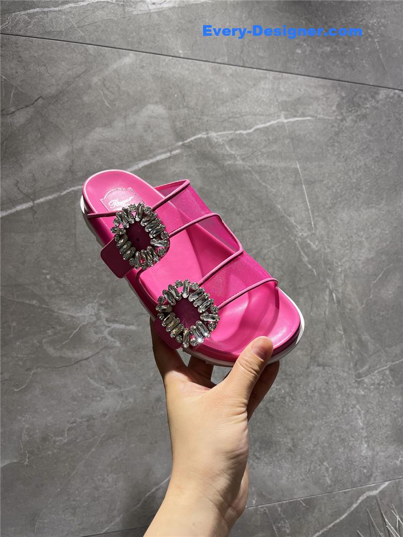 Roger vivier new rhinestone buckle sandals