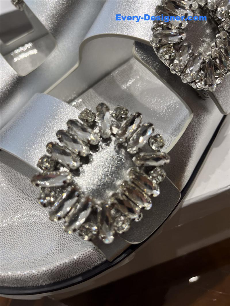 Roger vivier new rhinestone buckle sandals