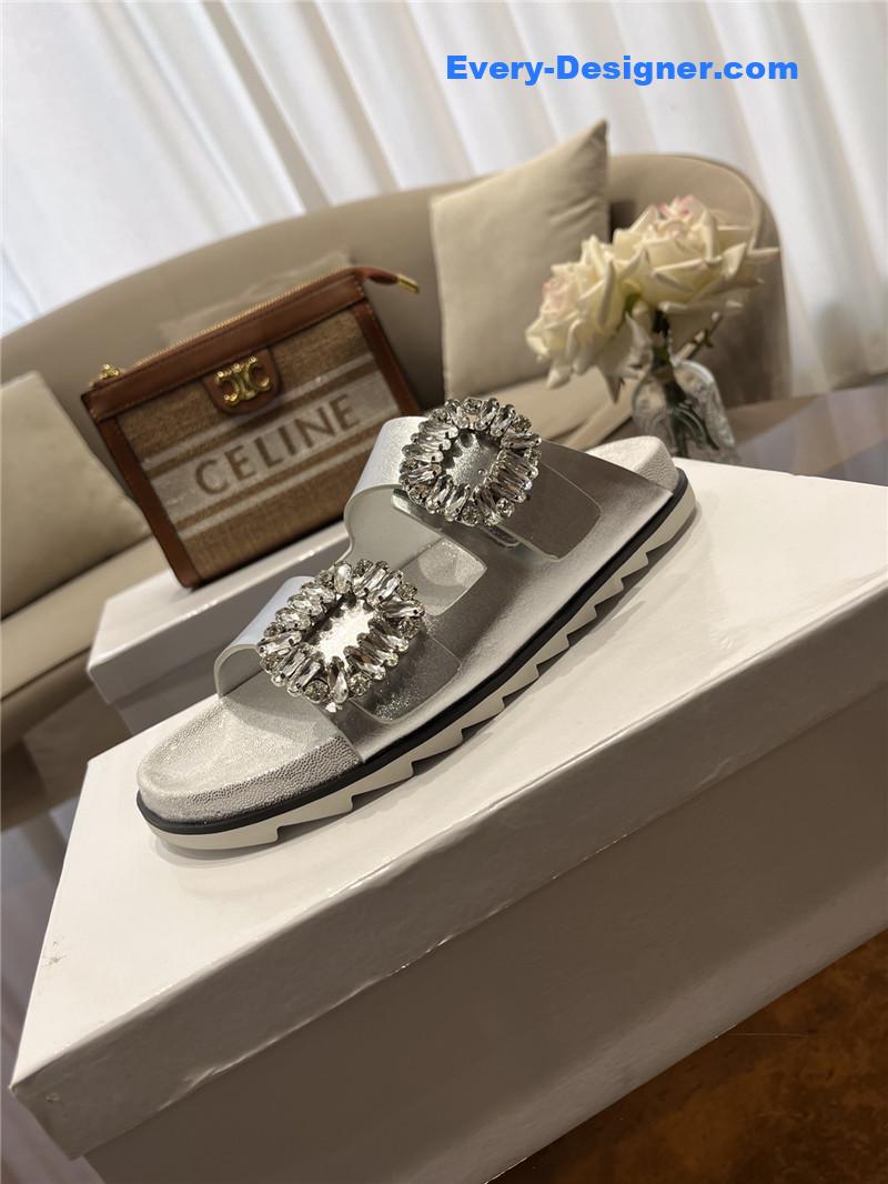 Roger vivier new rhinestone buckle sandals